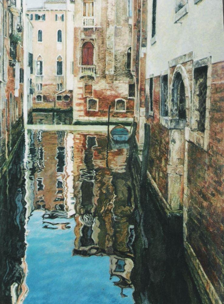 Blue Boat by Margaret Barrett 2nd Prize