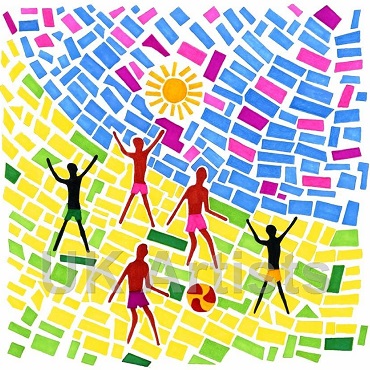 The Boys of Summer, ink on paper by Tim Florence